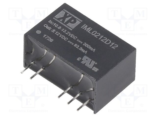 Convertor DC/DC XP POWER 2W 10,8-13,2VDC la 12VDC 83mA