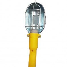 Lampa de Lucru, Buton ON/OFF, Protectie si Carlig de Agatare, Lungime Cablu 10m