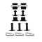 Set fixare scut protectie sub motor Audi 80 (B3), 10.1986-08.1991; Audi 80 (B4), 09.1991-12.1996, Audi A8, 2003-2010; fixare scut sub motor