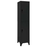 Cumpara ieftin Fiset, negru, 38x45x180 cm, otel