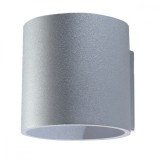 Lampă De Perete Orbis Gri Aluminiu 1 Bec Cilindric Modern De Interior
