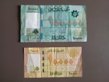 Set 2 Bancnote Liban: 10000 și 100000 Livres (Livre) VF