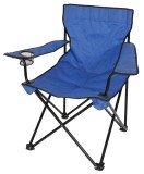 Scaun de camping pliabil Strend Pro albastru, 50x50x90 cm, 120 kg