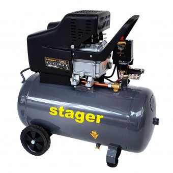 Stager HM2050B compresor aer, 50L, 8bar, 200L/min, monofazat, angrenare directa - 6960270410067 foto
