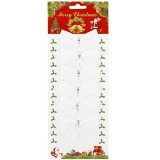 Set 6 ornamente pentru bradul de Craciun, fundita, 8cm, alb Household NewTrend