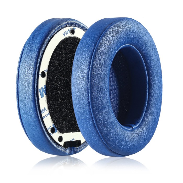 Set 2 bureti TXE pentru casti Beats Studio3 / 3.0 / 2.0 Wireless/Wired, Over-Ear, Albastru, Piele ecologica, Spuma cu memorie