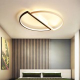 Cumpara ieftin Lustra LED Diones Semicercuri cu Telecomanda 35W Metalic Lumina Rece Calda Neutra Dimabila Negru cu Alb, Alessandro DESIGN