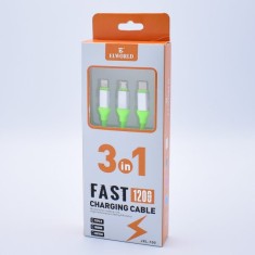 Cablu De date Si Incarcare 3in1 Elworld,USBType CIPmicroUSB,Fast Charging ? foto