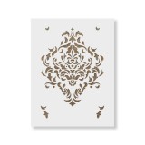 Cumpara ieftin Sablon Perete vopsire, tencuiala 900x600x0.7mm Damask Refolosibil, model MXSP7073