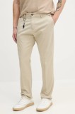Paul&amp;Shark pantaloni barbati, culoarea bej, mulata, C0P4011