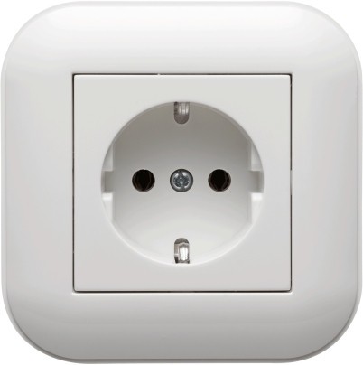 Priza Schuko Ovivo Loft ST Alb