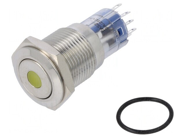 Comutator Anti-Vandalism DPDT IP67 3A 250VAC Ambră