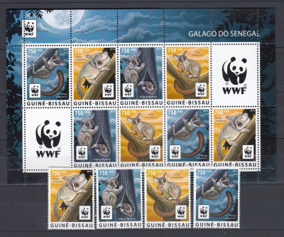 Guinea-Bissau - Fauna WWF - GALAGO - MNH foto