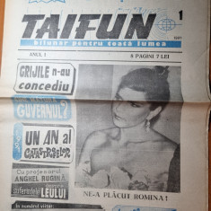ziarul taifun august 1991 - anul 1,nr.1-prima aparitie,interviu gica popescu