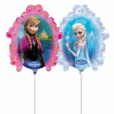 Balon mini figurina Frozen - 23cm, umflat + bat si rozeta, Amscan 30162 foto