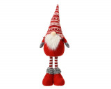 Decoratiune Gnome w stipe pattern hat, Decoris, 14x12x50 cm, poliester, multicolor