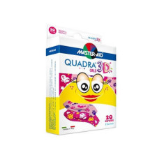 Plasturi pentru copii Quadra 3D Girls Master-Aid, 20 bucăți, Pietrasanta Pharma