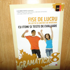 Gramatica 8 -Fise de lucru cu itemi si teste de evaluare -Eliza Mara-Trofin 2014