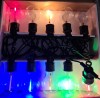 Ghirlanda liniara, 5 m, cu 10 becuri led, conectabil, 6W, Multicolor curgator