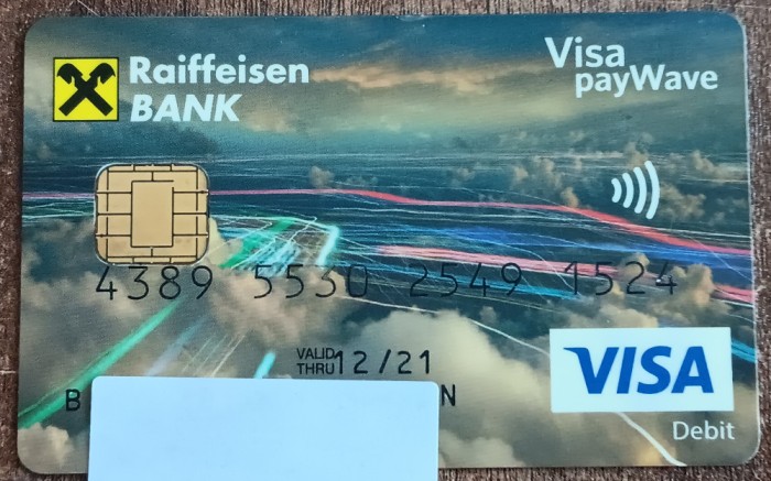 B12 105 - Card bancar foarte vechi - piesa de colectie