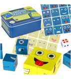 Joc interactiv de tip Puzzle cu expresii faciale in cutie metalica, Oem