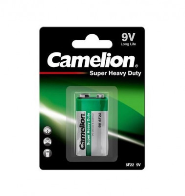 Baterie Camelion Super Heavy Duty 9V 6F22 6LR61 zinc carbon set 1 buc. foto