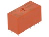 Releu Electromagnetic DPDT TE Connectivity 5VDC 8A PCB Montaj, Serie RT2, Bistabil, 9 Pini