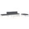 Set mobilier de gradina cu perne, 5 piese, alb, lemn masiv