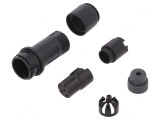 Conector circular mufă mamă 6 pini fără contacte pe cablu