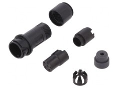 Conector circular mufă mamă 6 pini fără contacte pe cablu