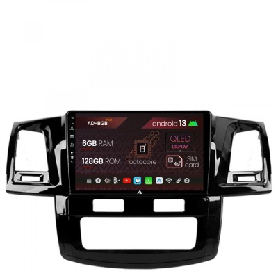 Navigatie Toyota Hilux (2008-2014), Android 13, B-Octacore 6GB RAM + 128GB ROM, 9 Inch - AD-BGB9006+AD-BGRKIT081 foto