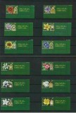 2013-Ceasul florilor 1 si 2 set cu vigneta din coli de posta, Flora, Nestampilat