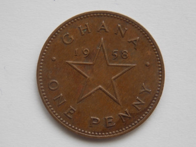 ONE PENNY 1958 GHANA foto