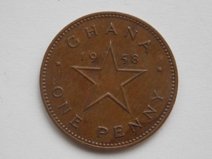 ONE PENNY 1958 GHANA