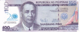 Bancnota Filipine 100 Piso 2013 - P218 UNC ( comemorativa - Banca Centrala )