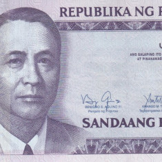 Bancnota Filipine 100 Piso 2013 - P218 UNC ( comemorativa - Banca Centrala )