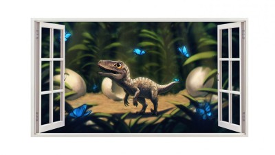 Sticker decorativ cu Dinozauri, 85 cm, 4326ST foto