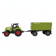 Tractor agricol de jucarie cu remorca 27 cm