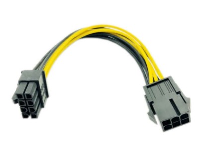 Cablu Active, adaptor alimentare placa video pci-e 6 pini mama la 8 pini tata, extensie pentru sursa, calitate deosebita, 20cm, pcie 6pini 8pini foto