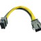 Cablu Active, adaptor alimentare placa video pci-e 6 pini mama la 8 pini tata, extensie pentru sursa, calitate deosebita, 20cm, pcie 6pini 8pini