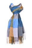 Fular casmir P unisex 9 , Dacali, bleu/gri
