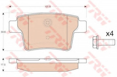 Set placute frana,frana disc JAGUAR X-TYPE Estate (CF1) (2003 - 2009) TRW GDB1988 foto