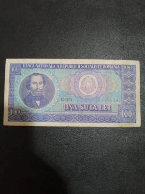Bancnota UNA SUTA LEI - 100 Lei - 1966 foto