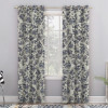 Draperie blackout model floral cu inele negre, Madison, 200x250 cm, densitate 700 g/ml, Belarina Amethyst, 1 buc