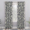 Draperie blackout model floral cu inele negre, Madison, 200x250 cm, densitate 700 g/ml, Belarina Amethyst, 1 buc