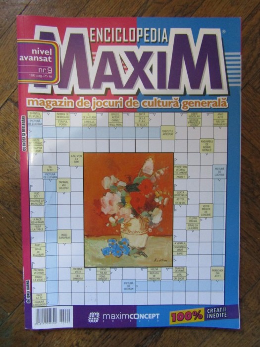 Enciclopedia Maxim, numarul 9. Magazin de jocuri de cultura generala