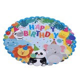 Suport pentru Tort din carton model cu Animale Happy Birthday - 29cm, Oem