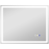HOMCOM Oglindă Baie Bluetooth LED Antiabur Tactil | Aosom Romania