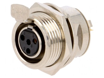 Soclu XLR Mini Mamă 4 Pin Lipire 5A foto