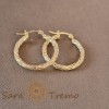 Cercei rotunzi SaraTremo 2.5 cm impletitura aur 18k eleganti rafinati bijuterii femei